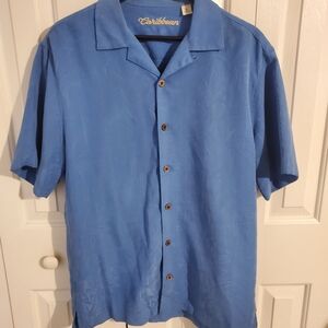 Caribbean Blue Casual Button Down Shirt